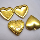 Signs of the Zodiac Brass Heart Locket Pendant