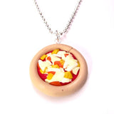 Kitsch Four Cheese Pizza Clay Pendant Necklace